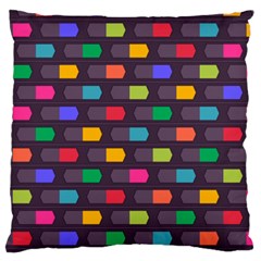 Background Colorful Geometric Large Flano Cushion Case (One Side)