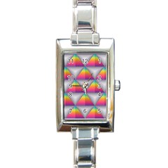 Trianggle Background Colorful Triangle Rectangle Italian Charm Watch by Wegoenart