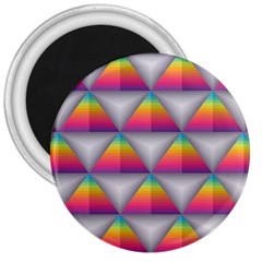 Trianggle Background Colorful Triangle 3  Magnets by Wegoenart