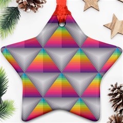 Trianggle Background Colorful Triangle Ornament (star) by Wegoenart