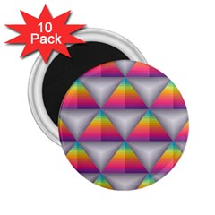 Trianggle Background Colorful Triangle 2 25  Magnets (10 Pack)  by Wegoenart