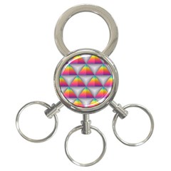 Trianggle Background Colorful Triangle 3-ring Key Chains by Wegoenart