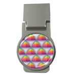 Trianggle Background Colorful Triangle Money Clips (Round)  Front