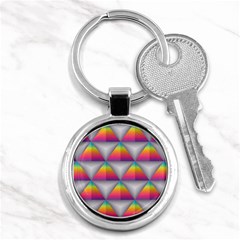 Trianggle Background Colorful Triangle Key Chains (round)  by Wegoenart