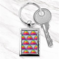 Trianggle Background Colorful Triangle Key Chains (rectangle)  by Wegoenart