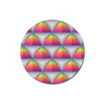 Trianggle Background Colorful Triangle Magnet 3  (Round) Front