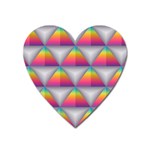 Trianggle Background Colorful Triangle Heart Magnet Front