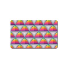 Trianggle Background Colorful Triangle Magnet (name Card) by Wegoenart