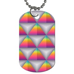 Trianggle Background Colorful Triangle Dog Tag (one Side) by Wegoenart