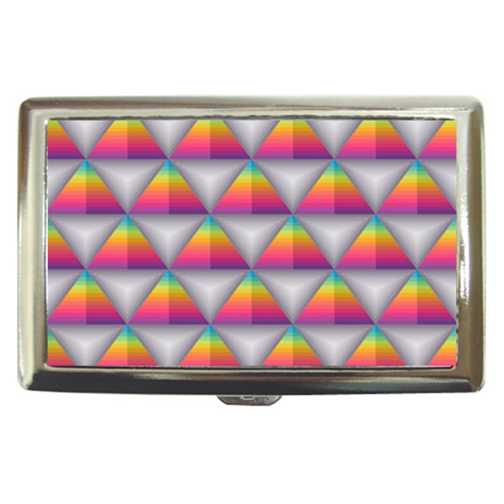 Trianggle Background Colorful Triangle Cigarette Money Case