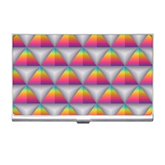 Trianggle Background Colorful Triangle Business Card Holder by Wegoenart