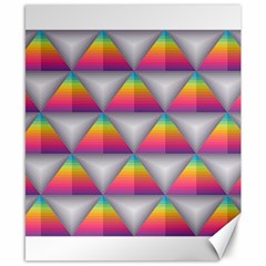 Trianggle Background Colorful Triangle Canvas 8  X 10  by Wegoenart