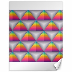 Trianggle Background Colorful Triangle Canvas 12  X 16  by Wegoenart