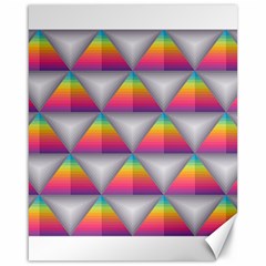 Trianggle Background Colorful Triangle Canvas 16  X 20  by Wegoenart