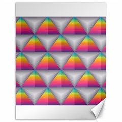 Trianggle Background Colorful Triangle Canvas 18  X 24  by Wegoenart