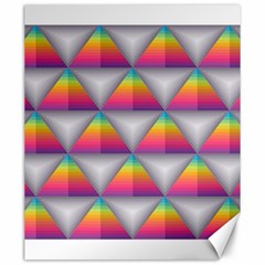 Trianggle Background Colorful Triangle Canvas 20  X 24  by Wegoenart