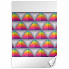 Trianggle Background Colorful Triangle Canvas 20  X 30  by Wegoenart