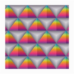 Trianggle Background Colorful Triangle Medium Glasses Cloth (2-side) by Wegoenart