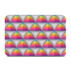 Trianggle Background Colorful Triangle Plate Mats by Wegoenart