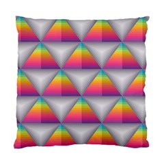 Trianggle Background Colorful Triangle Standard Cushion Case (two Sides) by Wegoenart