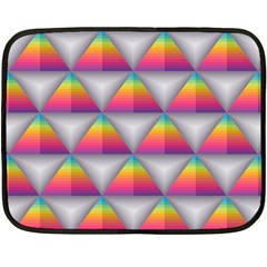 Trianggle Background Colorful Triangle Double Sided Fleece Blanket (mini)  by Wegoenart