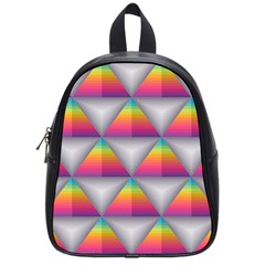 Trianggle Background Colorful Triangle School Bag (small) by Wegoenart