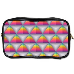 Trianggle Background Colorful Triangle Toiletries Bag (one Side) by Wegoenart