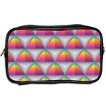 Trianggle Background Colorful Triangle Toiletries Bag (Two Sides) Back