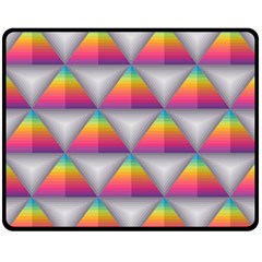 Trianggle Background Colorful Triangle Fleece Blanket (medium)  by Wegoenart