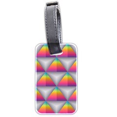 Trianggle Background Colorful Triangle Luggage Tags (two Sides) by Wegoenart