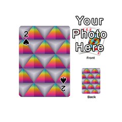 Trianggle Background Colorful Triangle Playing Cards 54 (mini) by Wegoenart