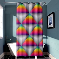 Trianggle Background Colorful Triangle Shower Curtain 36  X 72  (stall)  by Wegoenart