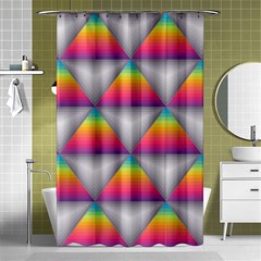 Trianggle Background Colorful Triangle Shower Curtain 48  X 72  (small)  by Wegoenart