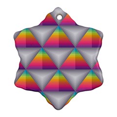 Trianggle Background Colorful Triangle Ornament (snowflake) by Wegoenart