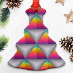 Trianggle Background Colorful Triangle Ornament (christmas Tree)  by Wegoenart