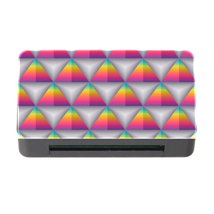 Trianggle Background Colorful Triangle Memory Card Reader with CF