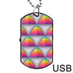 Trianggle Background Colorful Triangle Dog Tag Usb Flash (one Side) by Wegoenart