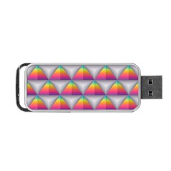 Trianggle Background Colorful Triangle Portable Usb Flash (one Side) by Wegoenart