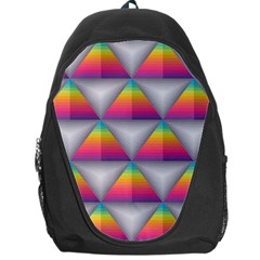 Trianggle Background Colorful Triangle Backpack Bag by Wegoenart