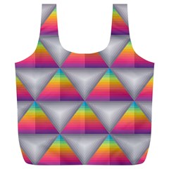 Trianggle Background Colorful Triangle Full Print Recycle Bag (xl) by Wegoenart