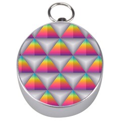 Trianggle Background Colorful Triangle Silver Compasses by Wegoenart