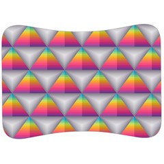 Trianggle Background Colorful Triangle Velour Seat Head Rest Cushion by Wegoenart