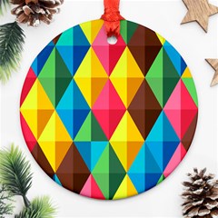 Background Colorful Abstract Ornament (round) by Wegoenart