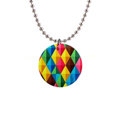 Background Colorful Abstract 1  Button Necklace by Wegoenart