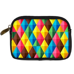 Background Colorful Abstract Digital Camera Leather Case by Wegoenart