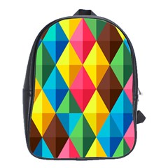 Background Colorful Abstract School Bag (large) by Wegoenart