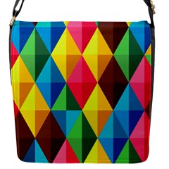 Background Colorful Abstract Flap Closure Messenger Bag (s) by Wegoenart