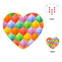 Colorful Geometric Playing Cards (heart) by Wegoenart