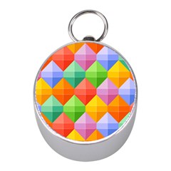 Colorful Geometric Mini Silver Compasses by Wegoenart