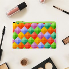 Colorful Geometric Cosmetic Bag (xs) by Wegoenart